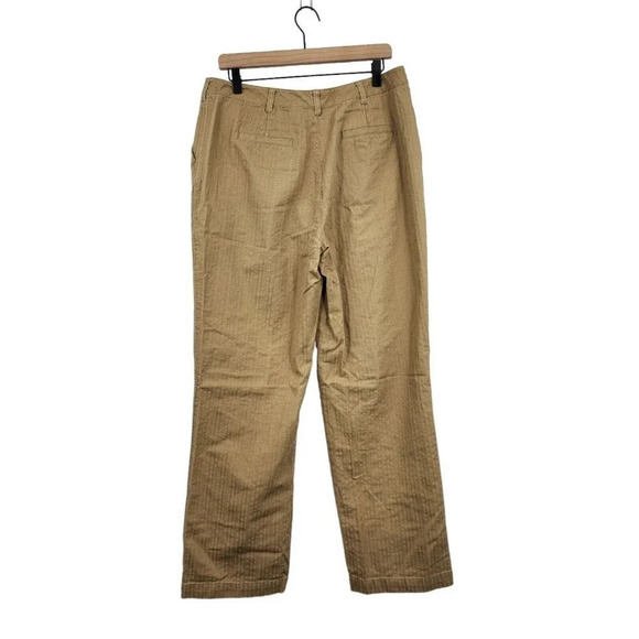 The Territory Ahead Women's Vintage Cotton Striped Tan Pants Size 14 - Picture 2 of 9